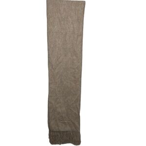 Alpaca Camargo Tan Fringe Peruvian Scarf